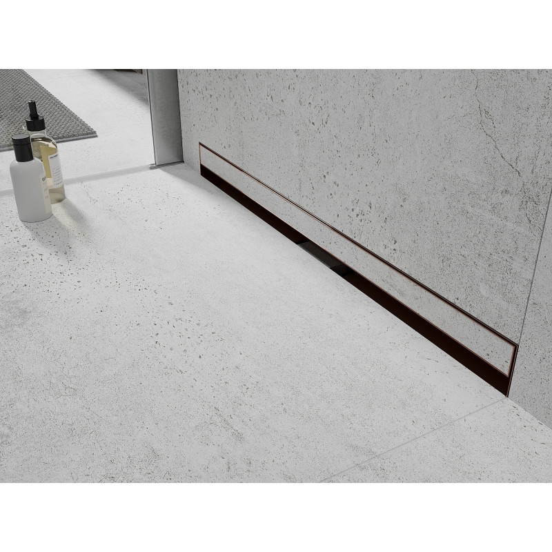 Mexen Flat Wall линеен стенен сифон 2в1 60 см, розово злато - 1630060