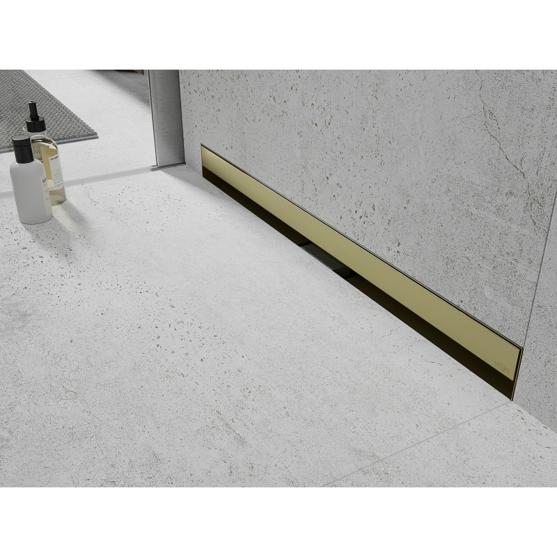 Mexen Flat Wall линеен стенен сифон 2в1 70 см, златисто матов - 1A30070