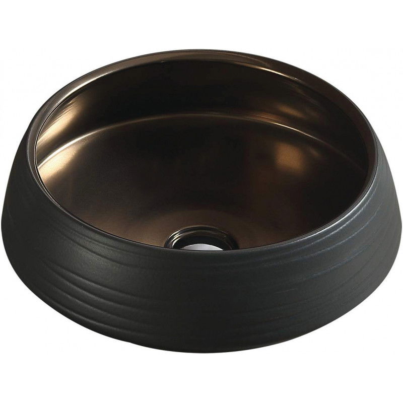 Mexen Ariana кухненска мивка върху плот 43 x 43 см, черна/златна - 22054366