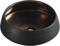 Mexen Ariana кухненска мивка върху плот 43 x 43 см, черна/златна - 22054366