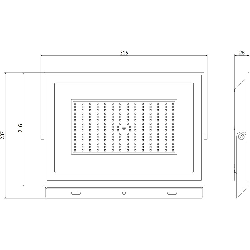 Mexen Luxpro LED прожектор, 150W, Студена - 6500K, 13500 lm, черен - L230-150-65-70