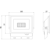 Mexen Luxpro+ LED прожектор, 10W, Неутрална - 4000K, 1100 lm, бял - L231-010-40-20