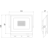 Mexen Luxpro+ LED прожектор, 20W, Студен - 6500K, 2200 lm, бял - L231-020-65-20