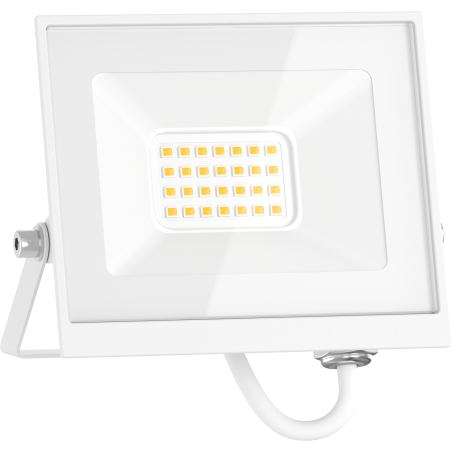 Mexen Luxpro+ LED прожектор, 20W, Студен - 6500K, 2200 lm, бял - L231-020-65-20