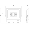 Mexen Luxpro+ LED прожектор, 30W, Студена - 6500K, 3300 lm, бял - L231-030-65-20