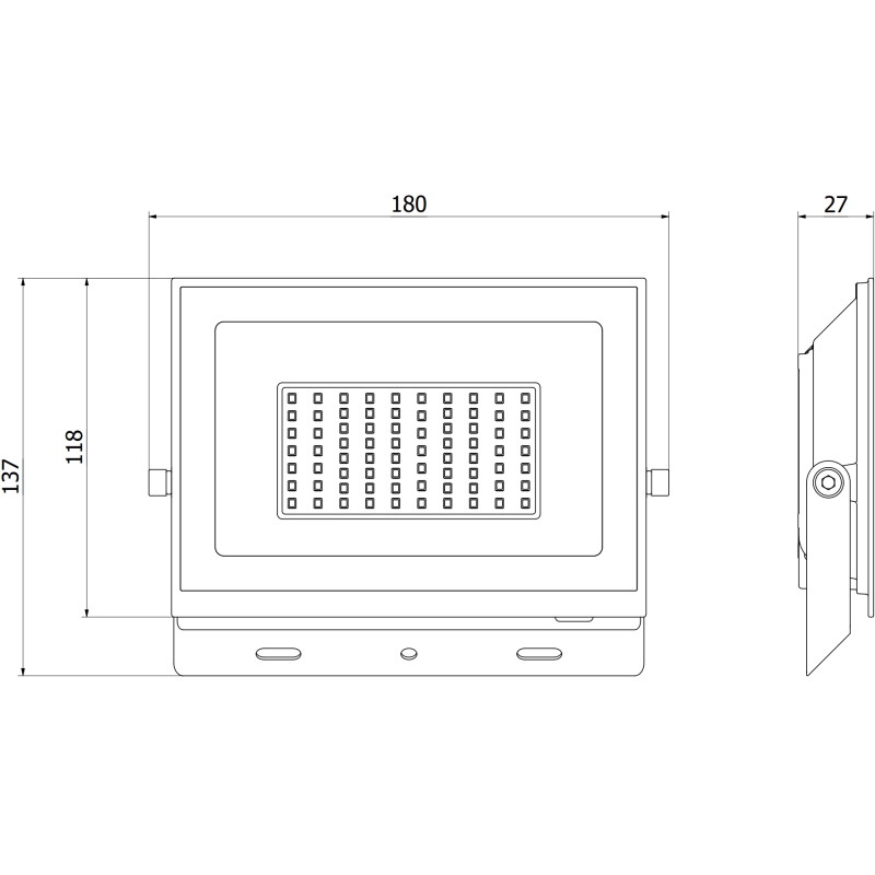 Mexen Luxpro+ LED прожектор, 50W, неутрална - 4000K, 5500 lm, бял - L231-050-40-20