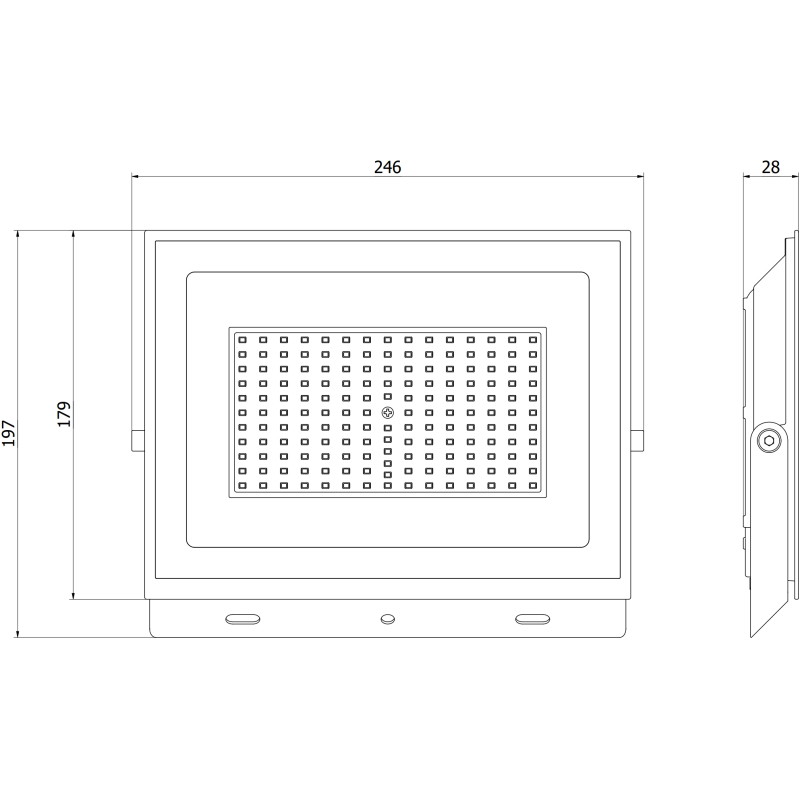 Mexen Luxpro+ LED прожектор, 100W, неутрална - 4000K, 11000 lm, бял - L231-100-40-20