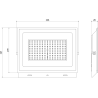 Mexen Luxpro+ LED прожектор, 100W, Студена - 6500K, 11000 lm, бял - L231-100-65-20