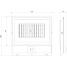 Mexen Luxpro LED прожектор с детектор за движение, 150W, Неутрална - 4000K, 13500 lm,