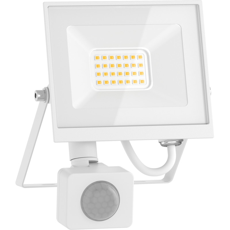 Mexen Luxpro+ LED прожектор с детектор за движение, 20W, Неутрална - 4000K, 2200 lm, бял
