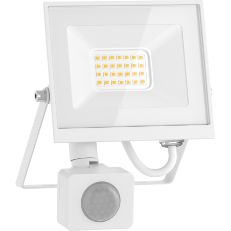 Mexen Luxpro+ LED прожектор с датчик за движение, 20W, Студен - 6500K, 2200 lm, бял