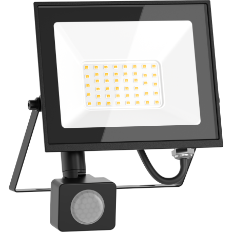 Mexen Luxpro+ LED прожектор с детектор за движение, 30W, Неутрална - 4000K, 3300 lm,
