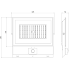 Mexen Luxpro+ LED прожектор с датчик за движение, 150W, Неутрална - 4000K, 16500 lm,