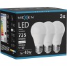 Mexen Nova 3x LED крушка E27, A60, 7W, Неутрална - 4000K, 735 lm - L100-E27-0740-01x03