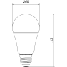 Mexen Nova 3x LED крушка E27, A60, 10W, Студена - 6500K, 1055 lm - L100-E27-1065-01x03