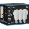 Mexen Nova 3x LED крушка E27, A60, 12W, Неутрална - 4000K, 1260 lm - L100-E27-1240-01x03