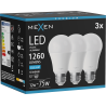 Mexen Nova 3x LED Крушка E27, A60, 12W, Студена - 6500K, 1260 lm - L100-E27-1265-01x03