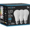 Mexen Nova 3х LED крушка E27, A60, 15W, Студена - 6500K, 1575 lm - L100-E27-1565-01x03