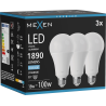 Mexen Nova 3x LED крушка E27, A70, 18W, Студена - 6500K, 1890 lm - L100-E27-1865-01x03