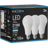 Mexen Nova 3x LED крушка E27, A70, 20W, Студена - 6500K, 2100 lm - L100-E27-2065-01x03