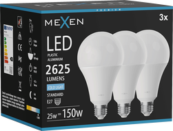 Mexen Nova 3x LED крушка E27, A95, 25W, Студен - 6500K, 2625 lm - L100-E27-2565-01x03