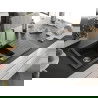 Mexen Matias гранитна мивка 1,5-коморова с отбрана 900 x 505 мм, черен/златен металик, хромова сифон - 6502901505-75