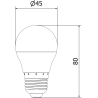 Mexen Nova 6x LED крушка E27, G45, 3W, Топла светлина - 3000K, 315 lm - L101-E27-0330-01x06