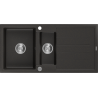 Mexen Andres гранитна мивка с 1,5 камери и отцедник 1000 x 500 мм, черен/златен
