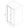 Mexen Apia плъзгащи се душ врати 105 cm, прозрачни, хром - 845-105-000-01-00