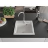 Mexen Vito гранитна мивка с 1 камера 520 x 490 mm, бяла, хромиран сифон - 6503521000-20