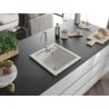 Mexen Vito кухненска мивка гранитна с 1 отделение 520 x 490 mm, бяла, сифон хром - 6503521000-20