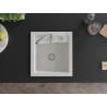 Mexen Vito гранитна мивка с 1 камера 520 x 490 mm, бяла, хромиран сифон - 6503521000-20
