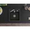 Mexen Vito гранитна мивка 1-камерна 520 x 490 mm, черна, сифон хром - 6503521000-77