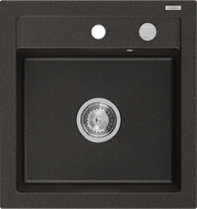 Mexen Vito гранитна кухненска мивка с 1 отделение 520 x 490 мм, черно/златист