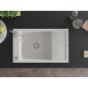 Mexen Elias гранитна мивка с 1 камера и отцедник 795 x 480 mm, бяла, сифон хром