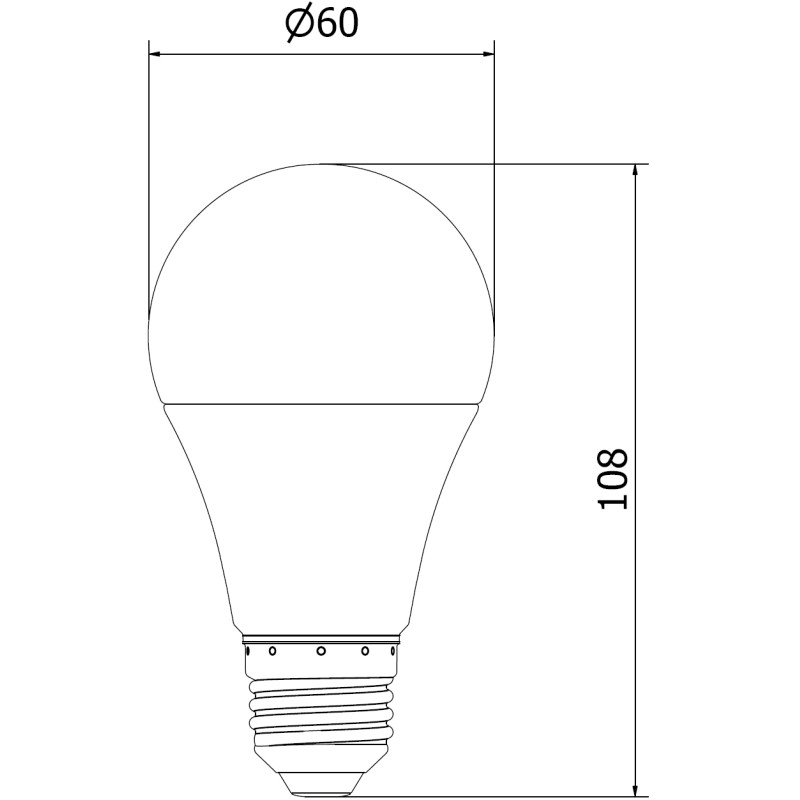 Mexen Nova 10x LED крушка E27, A60, 5W, Студена - 6500K, 525 lm - L100-E27-0565-01x10