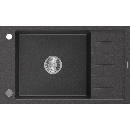 Mexen Elias гранитна мивка с 1 отделение и сушилна площ 795 x 480 mm, черна на
