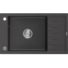 Mexen Elias гранитна мивка с 1 отделение и сушилна площ 795 x 480 mm, черна на