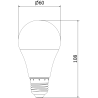 Mexen Nova 10x LED крушка E27, A60, 8W, Студена - 6500K, 840 lm - L100-E27-0865-01x10