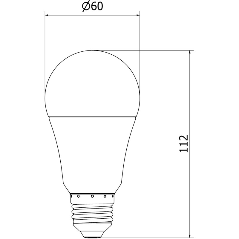 Mexen Nova 10x LED крушка E27, A60, 10W, Студена - 6500K, 1055 lm - L100-E27-1065-01x10