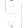 Mexen Nova 10x LED крушка E27, A70, 18W, Студена - 6500K, 1890 lm - L100-E27-1865-01x10