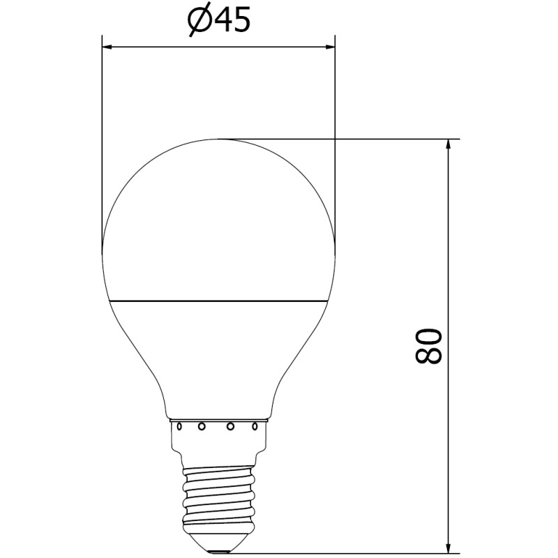 Mexen Nova 10x LED крушка E14, G45, 1W, Студена - 6500K, 105 lm - L101-E14-0165-01x10