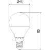 Mexen Nova 10x LED крушка E14, G45, 4W, Студена - 6500K, 420 lm - L101-E14-0465-01x10