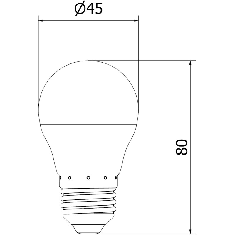 Mexen Nova 10x LED крушка E27, G45, 6W, неутрална - 4000K, 630 lm - L101-E27-0640-01x10