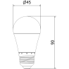 Mexen Nova 10x LED крушка E27, G45, 8W, Студена - 6500K, 840 lm - L101-E27-0865-01x10
