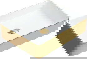 Mexen Estela надплотна мивка 50 x 40 см, бяла/златна - 22105053