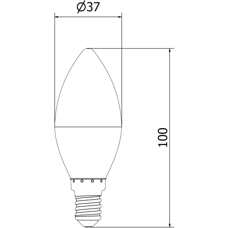 Mexen Nova 10x LED крушка E14, C37, 7W, Студена - 6500K, 735 lm - L102-E14-0765-01x10