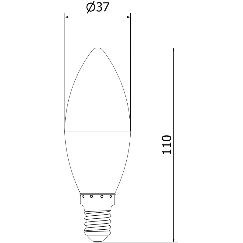 Mexen Nova 10x LED крушка E14, C37, 10W, неутрална - 4000K, 1055 lm - L102-E14-1040-01x10