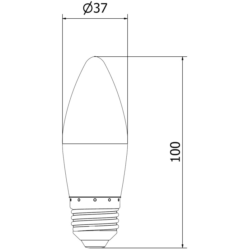 Mexen Nova 10x LED крушка E27, C37, 8W, Топла - 3000K, 840 lm - L102-E27-0830-01x10