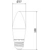 Mexen Nova 10x LED крушка E27, C37, 8W, Топла - 3000K, 840 lm - L102-E27-0830-01x10